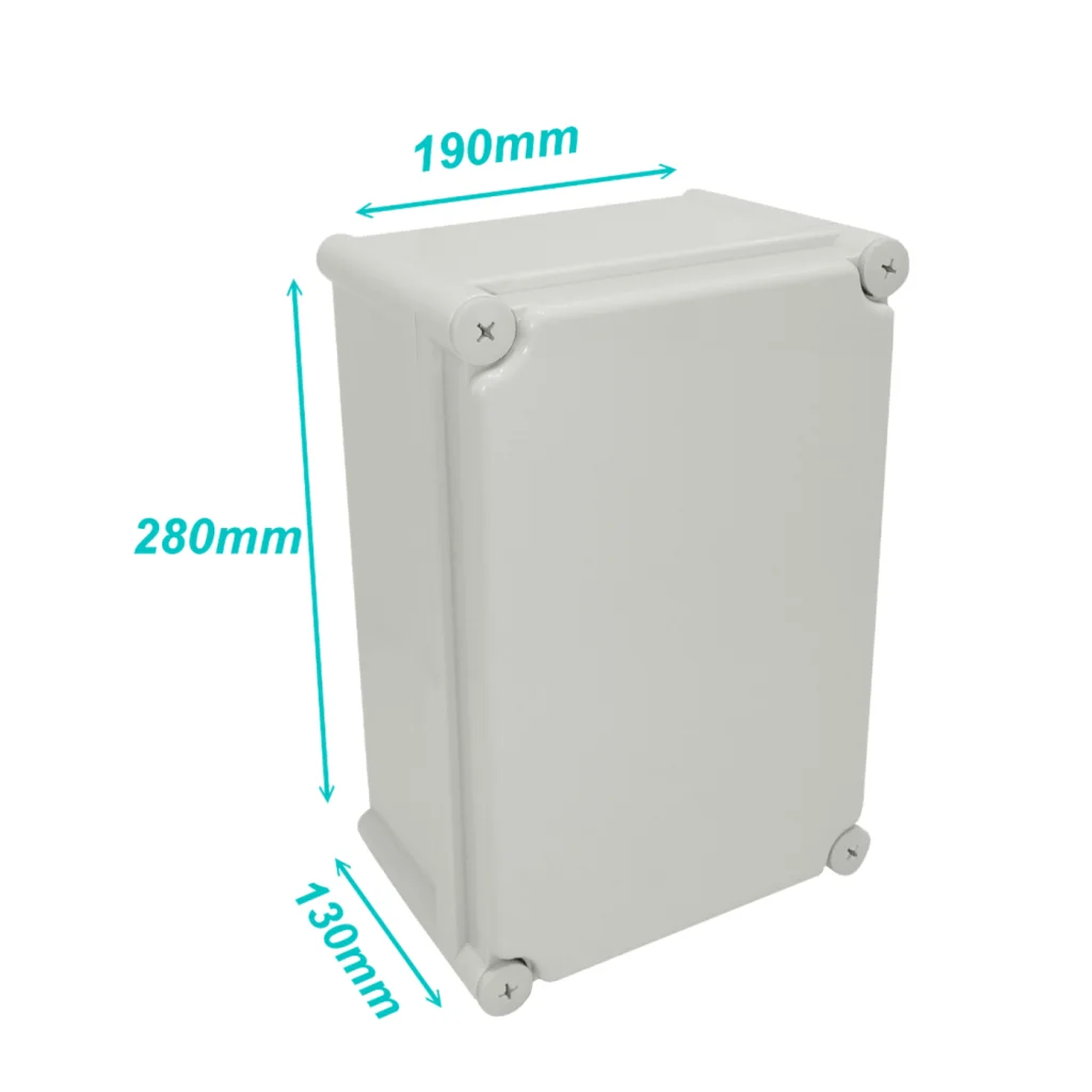 Imagen 1 de TIBOX 280x190x130mm Tapa-Gris Caja-Gris Plastica IP66 RoHS c/Placa
