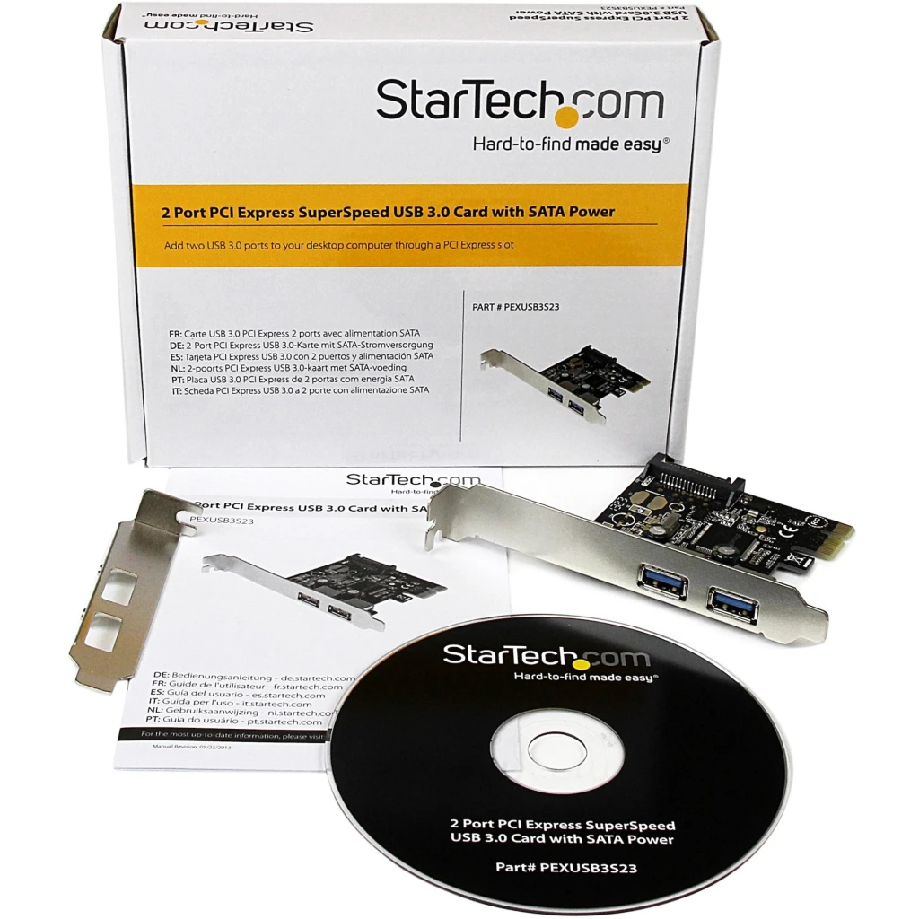 Imagen 4 de Tarjeta Controlado 2 Puertos USB 3.0 Bus PCIe x1 Alimen. SATA Power - StarTech