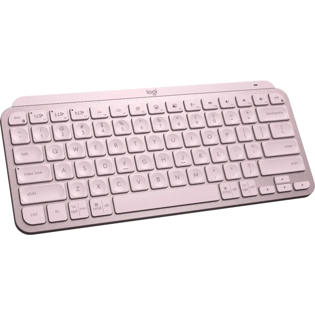 Imagen 4 de Teclado Español iluminado Bluetooth Logitech MX Keys Mini Rosado + Regalo