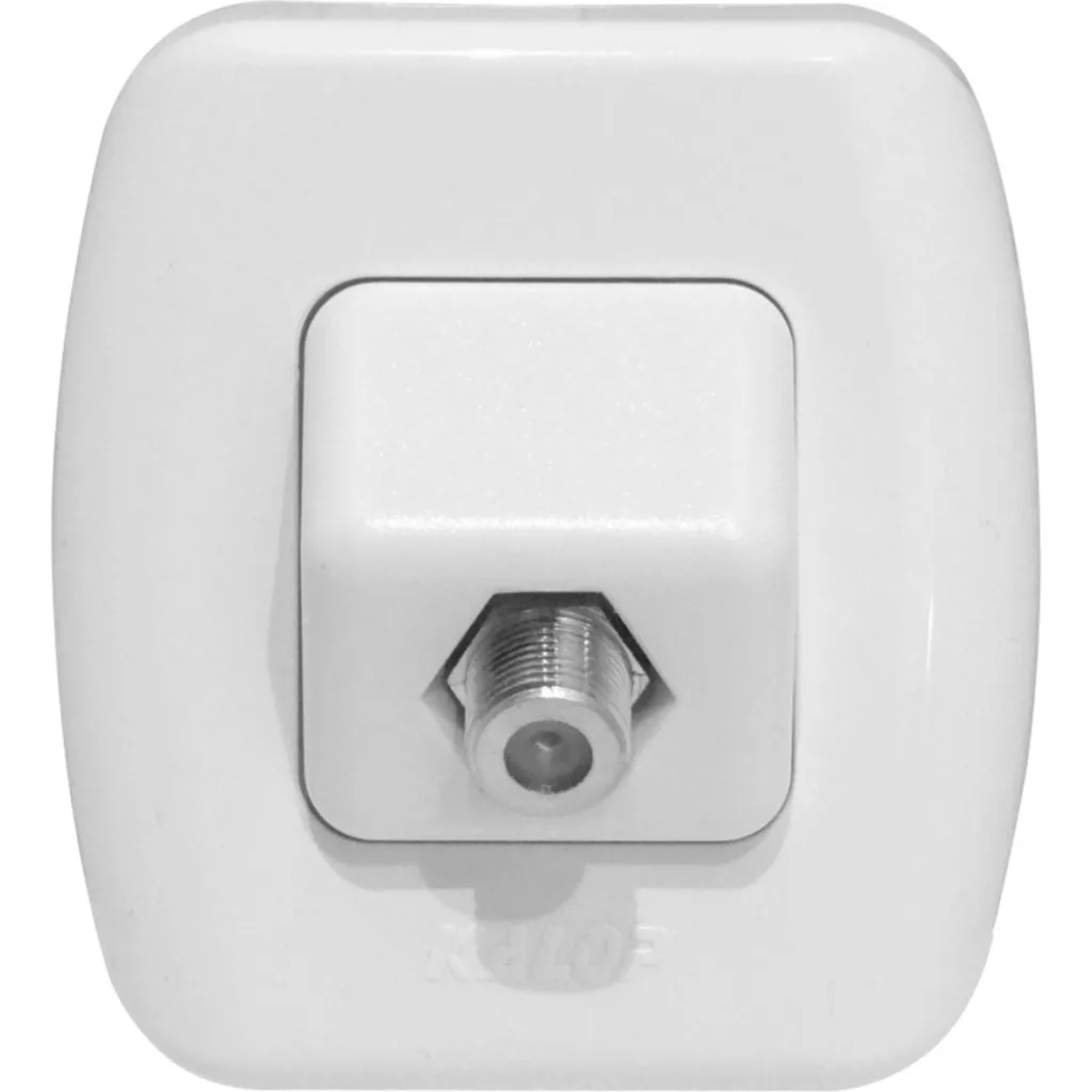 Imagen 2 de KALOP Roseta Blanco Toma Catv Pin Fino F-F Coaxial F-H F-H KS39655