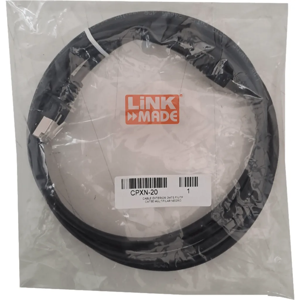 LINKMADE EXT 2MT MULTIF SF/UTP NEGRO CAT5E Cable Exterior