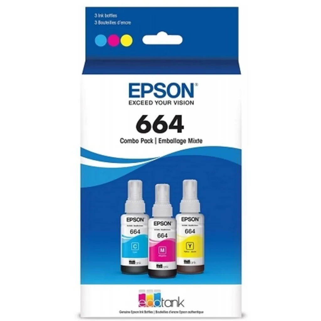 Pack 3x Botellas de Tinta Epson T664 Color para L380 L395 L495 ET-2600 L310 70ml