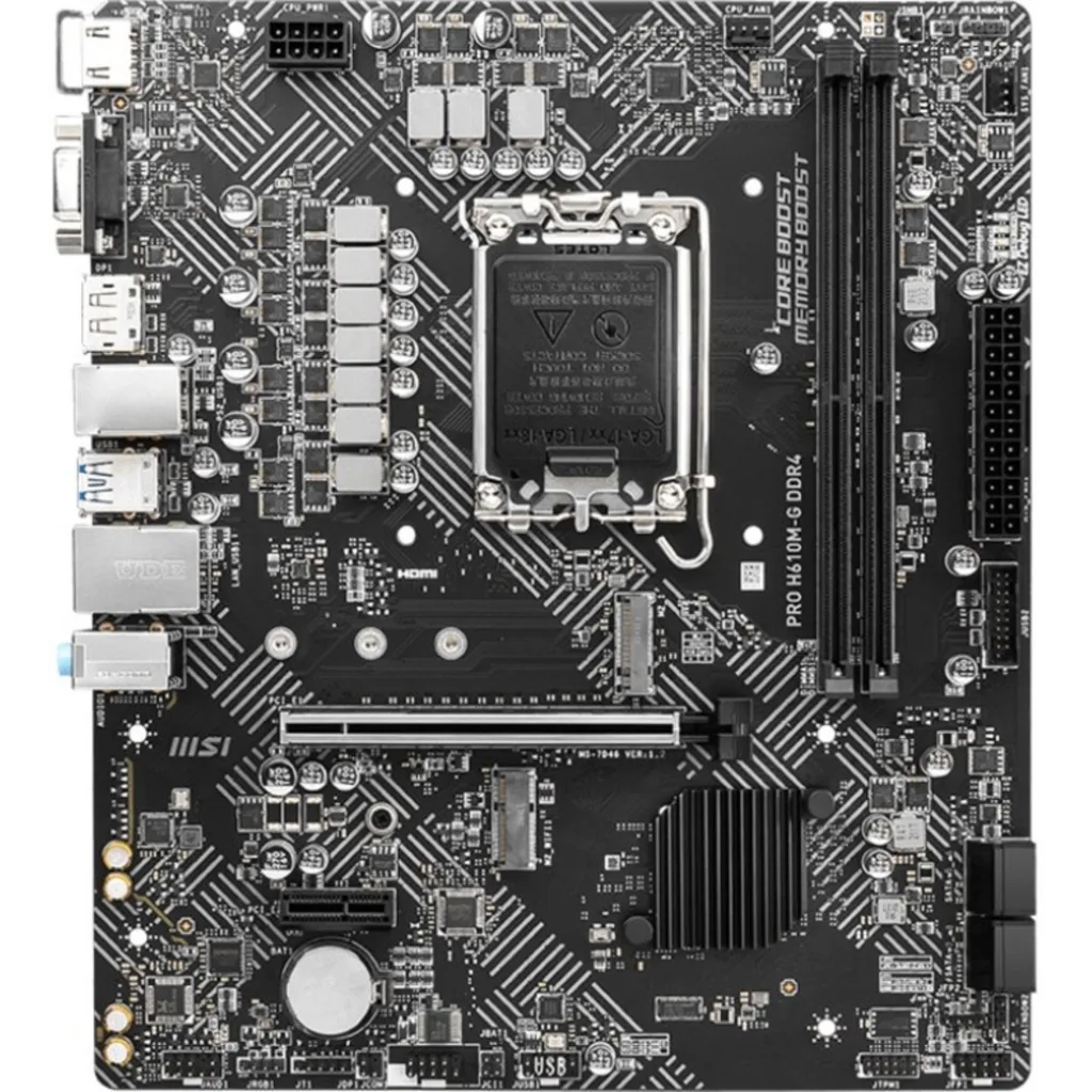 Imagen 1 de Tarjeta Madre MSI PRO H610M-G DDR4 LGA1700 12°G 2*DDR4 M.2 DP HDMI VGA PS2 mATX