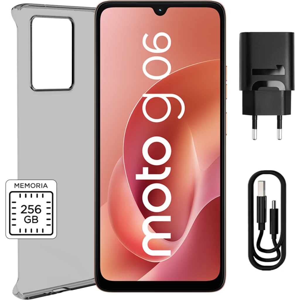 Celular Motorola Moto G06 Memoria 256GB RAM 4GB 50MP 6.8' Naranja