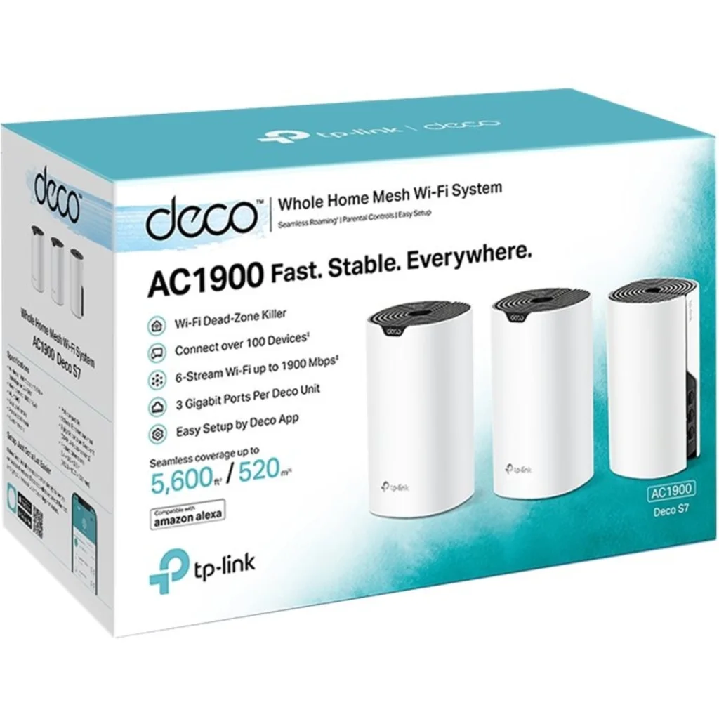 TP-LINK Deco S7 V1.6 - Sistema Wi-Fi (3 enrutadores) - malla - GigE - Wi-Fi 5 - Doble banda