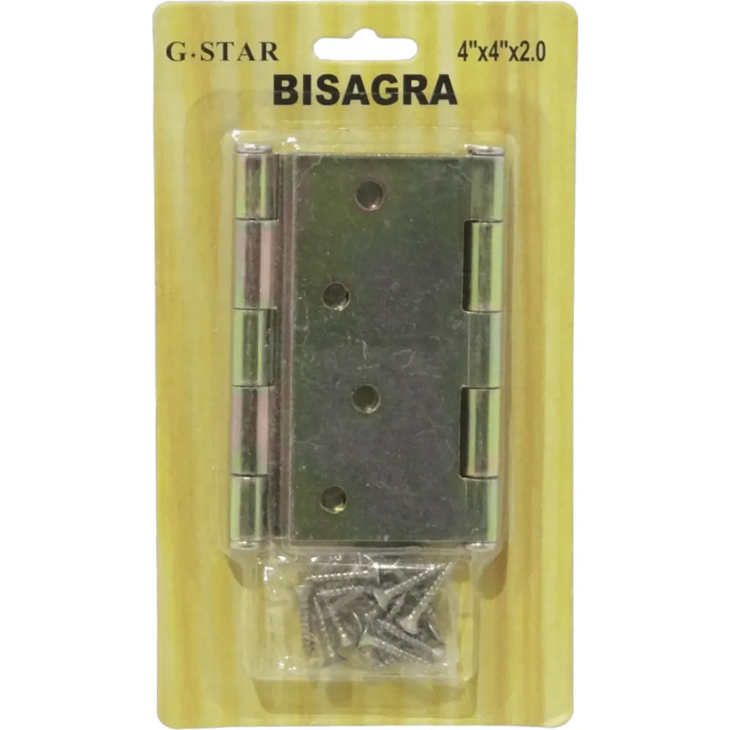 Imagen 3 de 2-Bisagras 4x4-Pulg x2,0 4-Tornillos inc-16-Tornillos 102x102mm