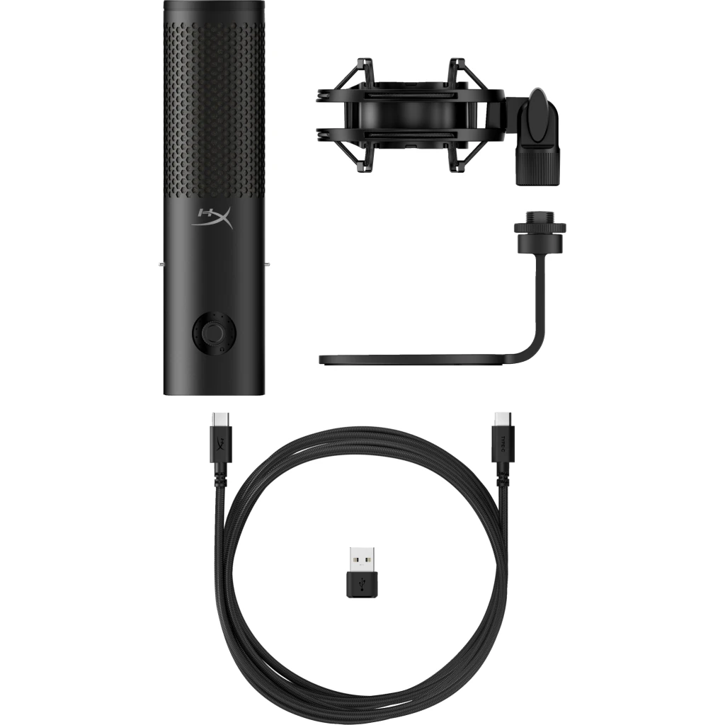 Imagen 5 de Micrófono Gamer HyperX QuadCast S 2, LED con cable 3mts USB Mac/Win Color Negro