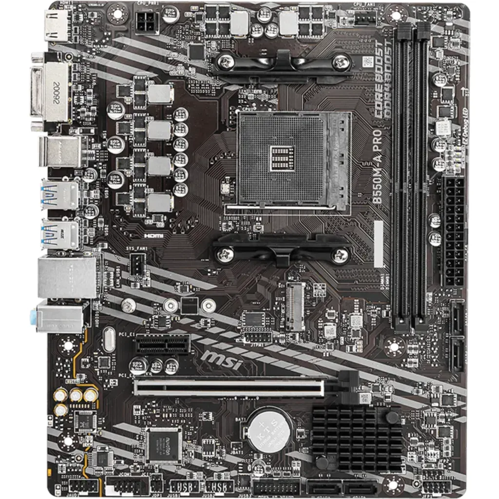Imagen 3 de Tarjeta Madre MSI B550M-A PRO Chipset B550 Socket AM4 DDR4 M.2 HDMI LAN mATX