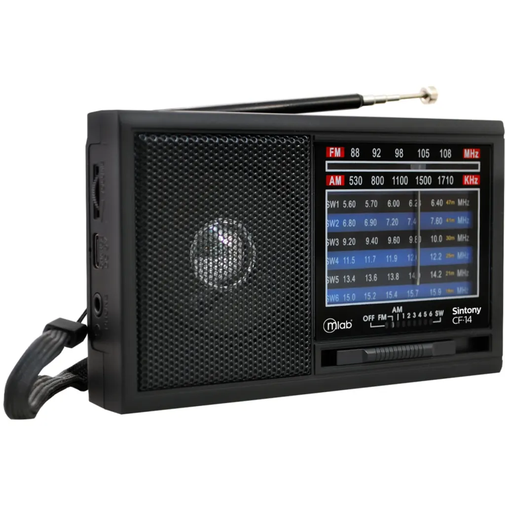 Imagen 1 de MLAB RADIO RETRO MULTIBANDA SINTONY RECARGABLE CF-14 BLACK