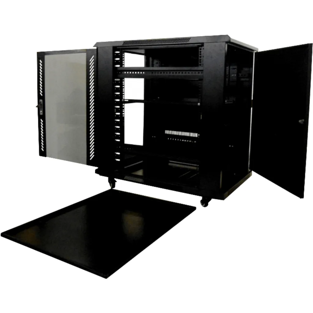 Imagen 3 de Rack Piso Linkmade 18U 90cm fondo  C/PDU-VENT NEGRO