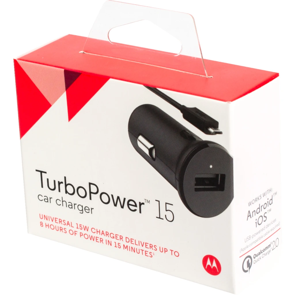 Imagen 3 de 89806N CARGADOR MOTOROLA P/AUTO TURBO 15 WATTS CABLE APARTE