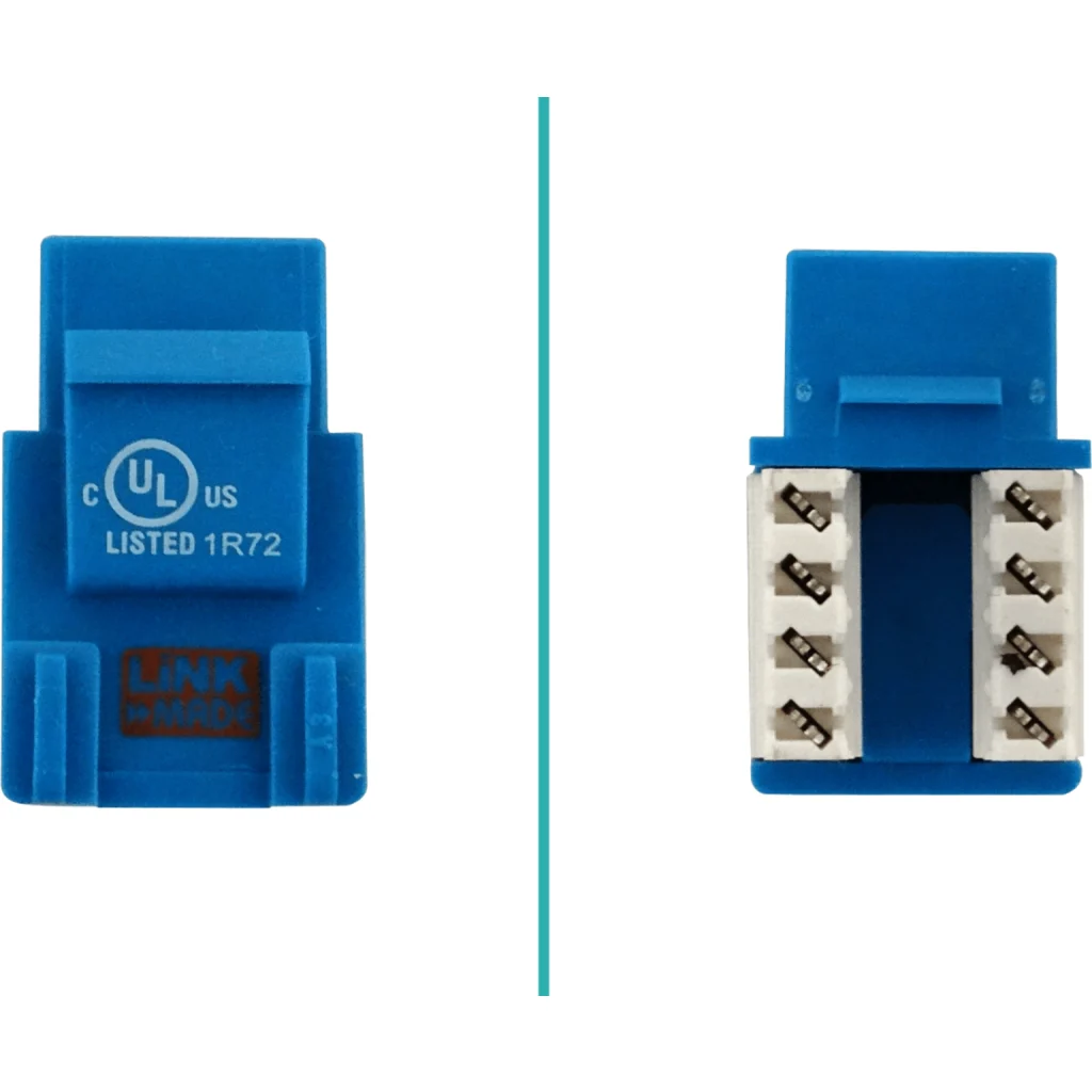 KP5AL. LINKMADE Azul Cat5E U/UTP Punchable Keystone Conector Hembra RJ45