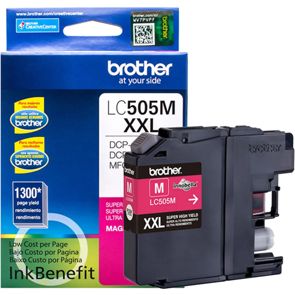 Imagen 2 de Cartucho de Tinta Brother LC505 Magenta aprox 1300 páginas p/ Brother DCP-J10