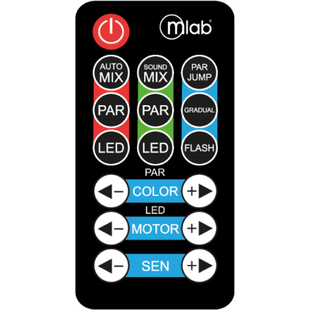 Imagen 3 de MLAB LUZ FIESTA STAND DERBY LASER STROBE 6 LED PAR MIC MUSIC RGBW 4 EN 1