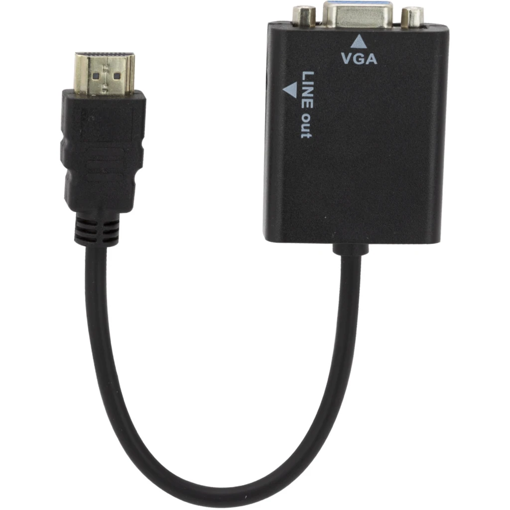 Imagen 2 de Adaptador Conversor de Video HDMI Macho a VGA Hembra Audio3.5mm 1080p - Ulink