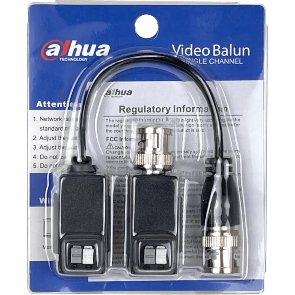 Imagen 3 de DAHUA 4K Video Balun Fijo/Cable Pin-Push CAT5E/6 Pasivo CCTV BNC-Macho
