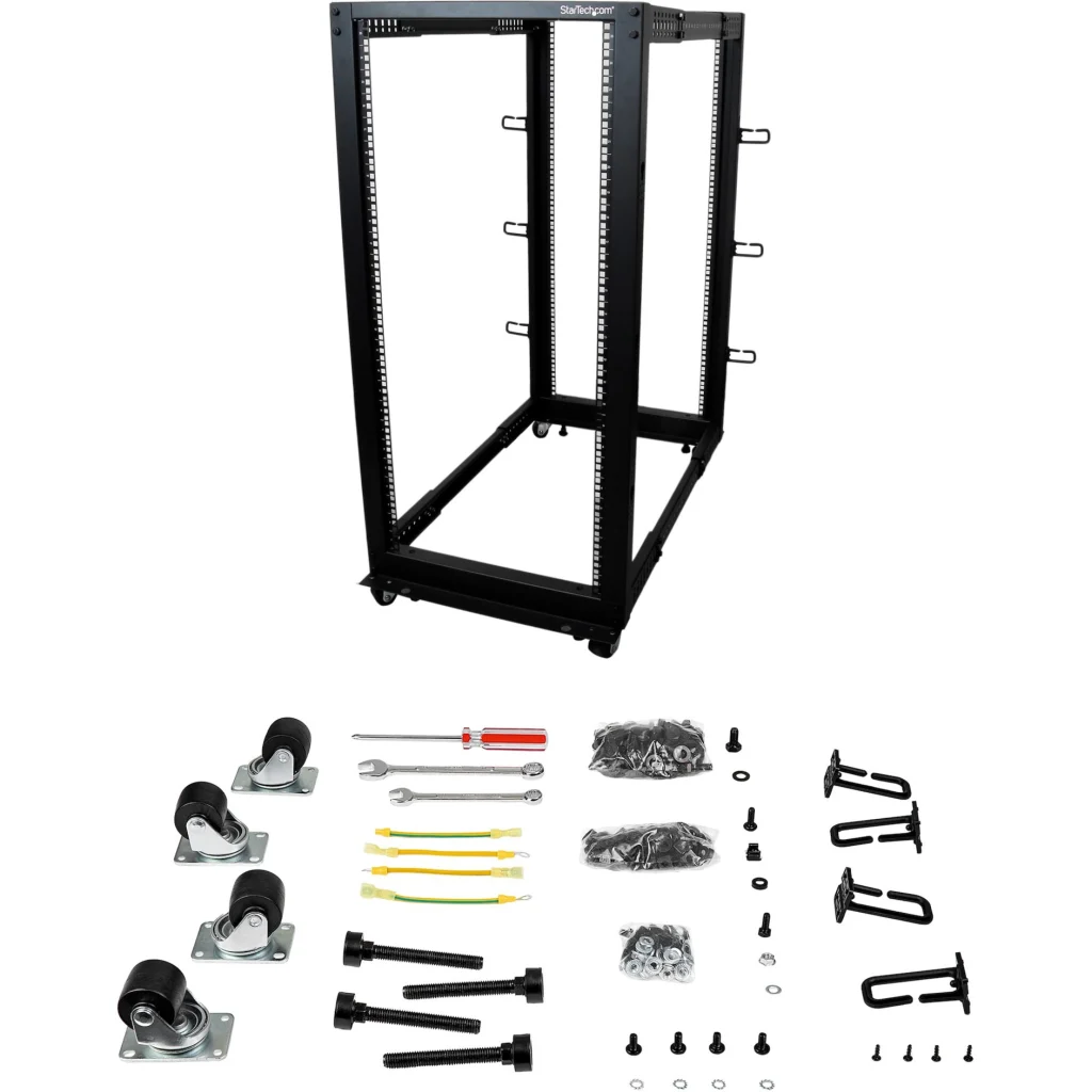 Imagen 6 de 25U Adjustable Depth 4 Post Server Rack