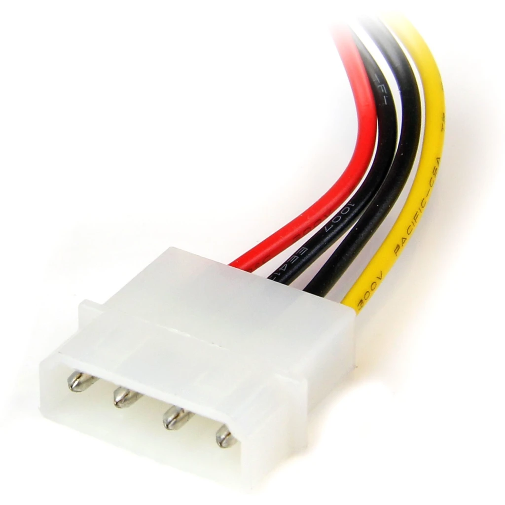 Imagen 2 de Cable Poder Adaptador SATA con ángulo izq. 15 pines a Molex 4 Pines 