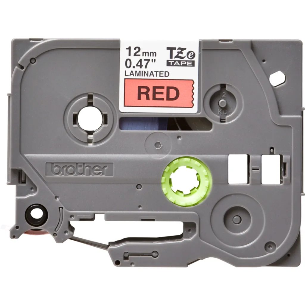 Imagen 2 de BROTHER CINTA TZE431 STD NEGRO SOBRE ROJO 12 MM