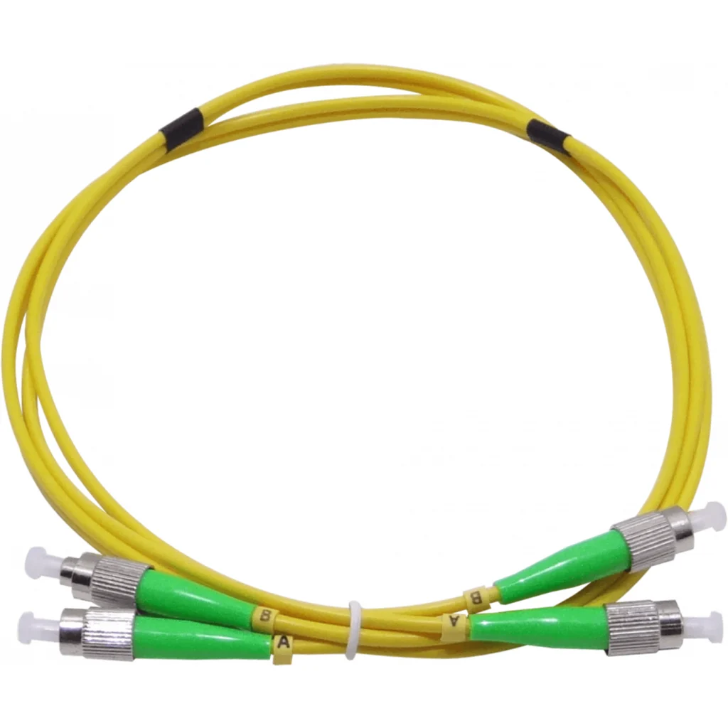1mt FC/APC-FC/APC MonoModo SM Duplex Jumper Cable Fibra 9/125um 3mm 