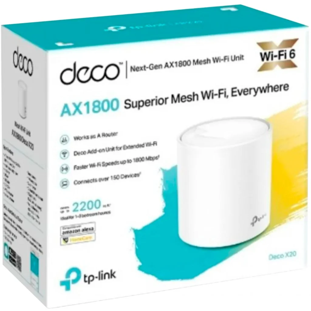 TP-LINK Deco X20 - Sistema Wi-Fi (enrutador) - malla - GigE - Wi-Fi 6 - Doble ba