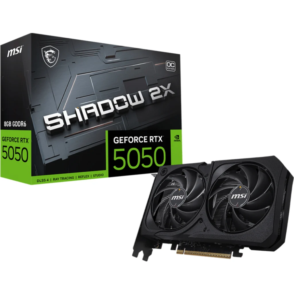 Tarjeta de Video Nvidia GeForce MSI RTX 5050 8G Shadow 2X OC 8GB GDDR6