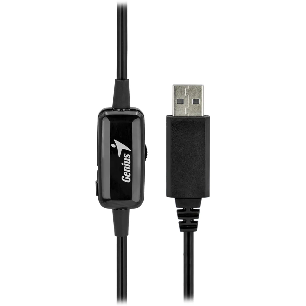 Audífonos Inalámbricos Genius HS-220U Over-Ear c/Mic Control Volumen USB Negro