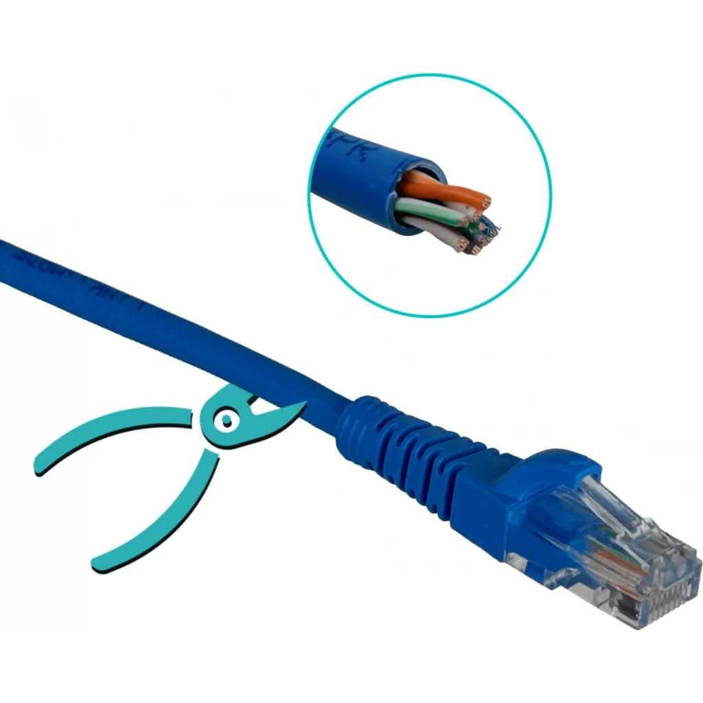 Imagen 3 de Cable de Red Linkmade Cat5e Inyectado Multifilar 3mts Color AZUL