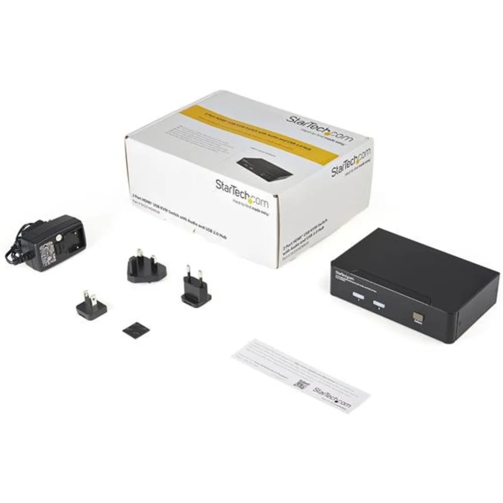 Imagen 4 de Conmutador Switch KVM 2 Port HDMI con Hub Conversor USB2.0 Audio 