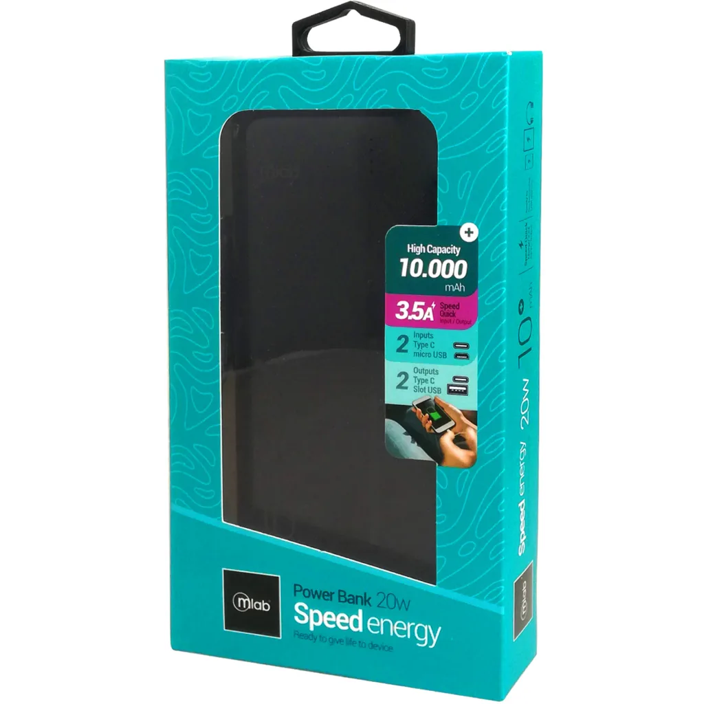 Imagen 5 de MLAB POWERBANK CARGADOR PORTATIL RAPIDO 10.000mAh SPEED ENERGY 20W