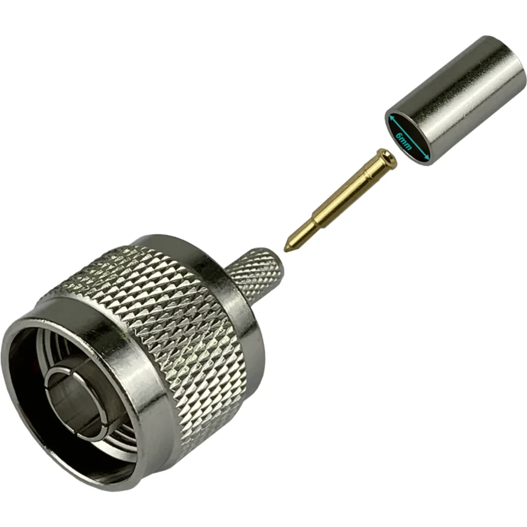 N-Macho LMR195 RG58 Conector Crimpeable Serie-195
