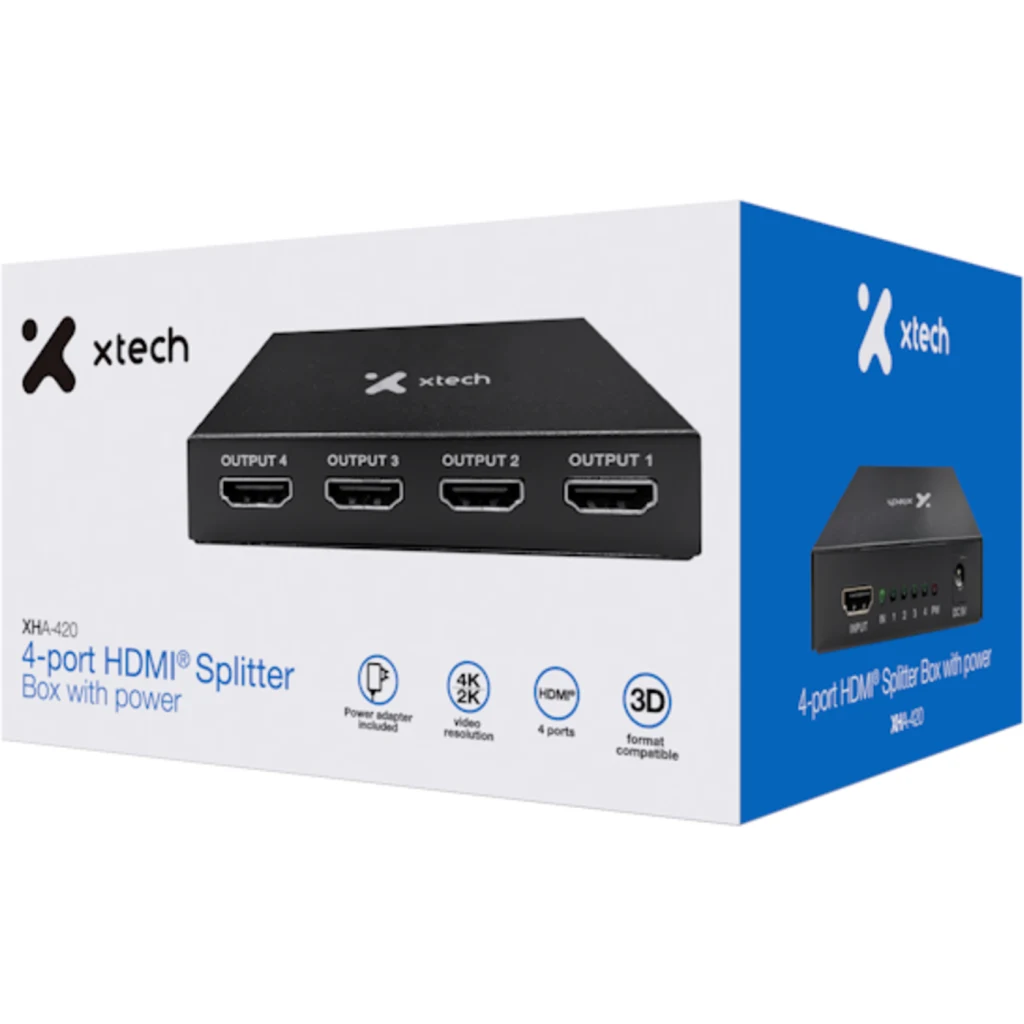 Imagen 7 de Xtech - HDMI Splitter - 1 Input to 4 Output XHA-420