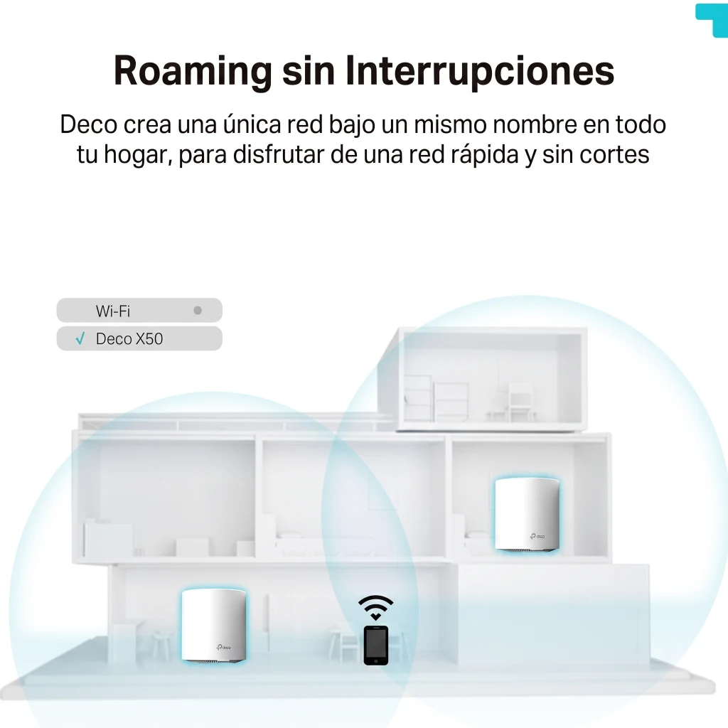Imagen 5 de Sistema Wi-Fi 6 Mesh TP-LINK Deco X50, AX3000 Cobertura hasta 530m2 (pack de 3)