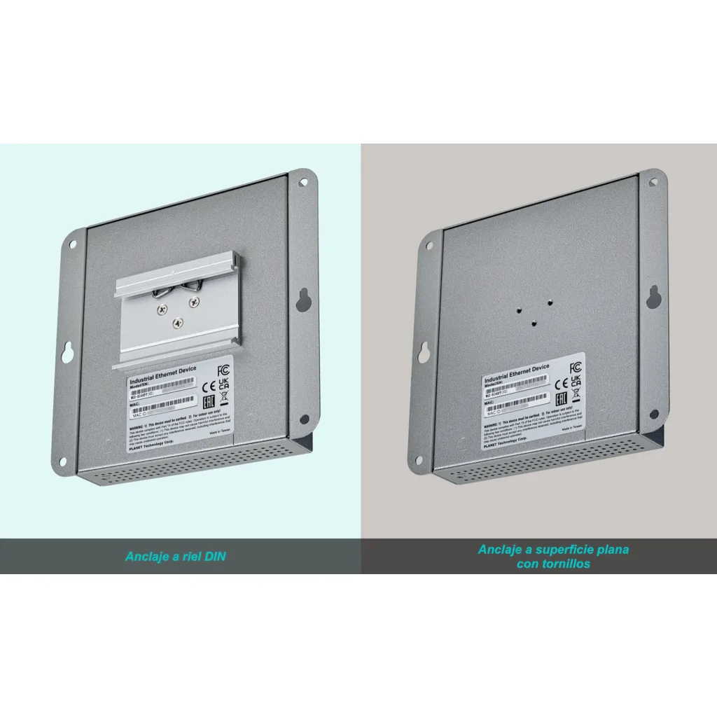 Imagen 5 de PLANET 8-1000 4-PoE+120W-total Switch Indust Admin Riel-DIN 48/54VDC