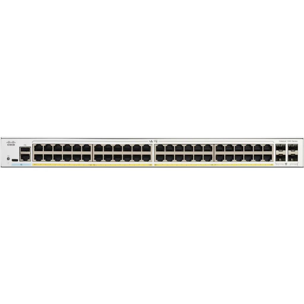 Switch Cisco Catalyst 1300 48-port GE, PoE, 4x1G SFP