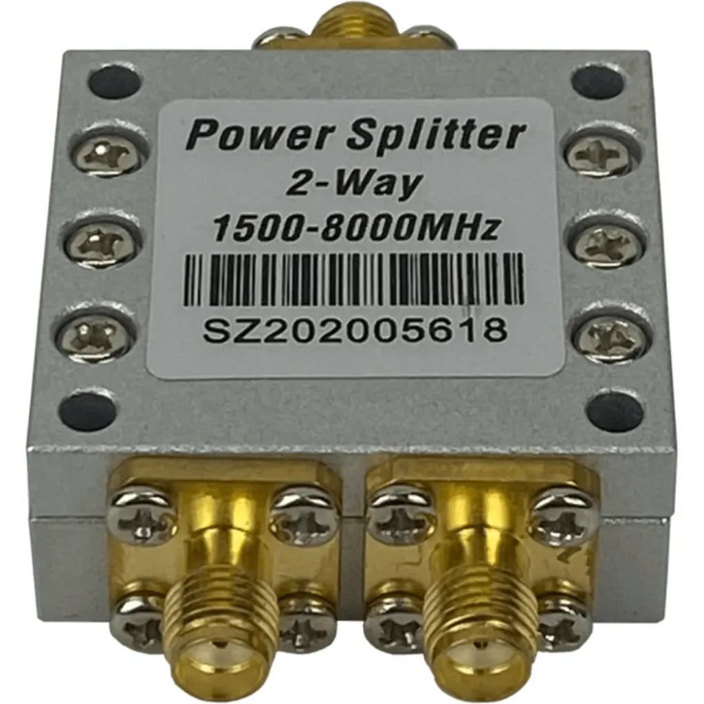 Imagen 1 de 1x2 1500-8000MHz 1,5GHz-8GHz Divisor de Potencia RF 1-.SMA-H 2-.SMA-H
