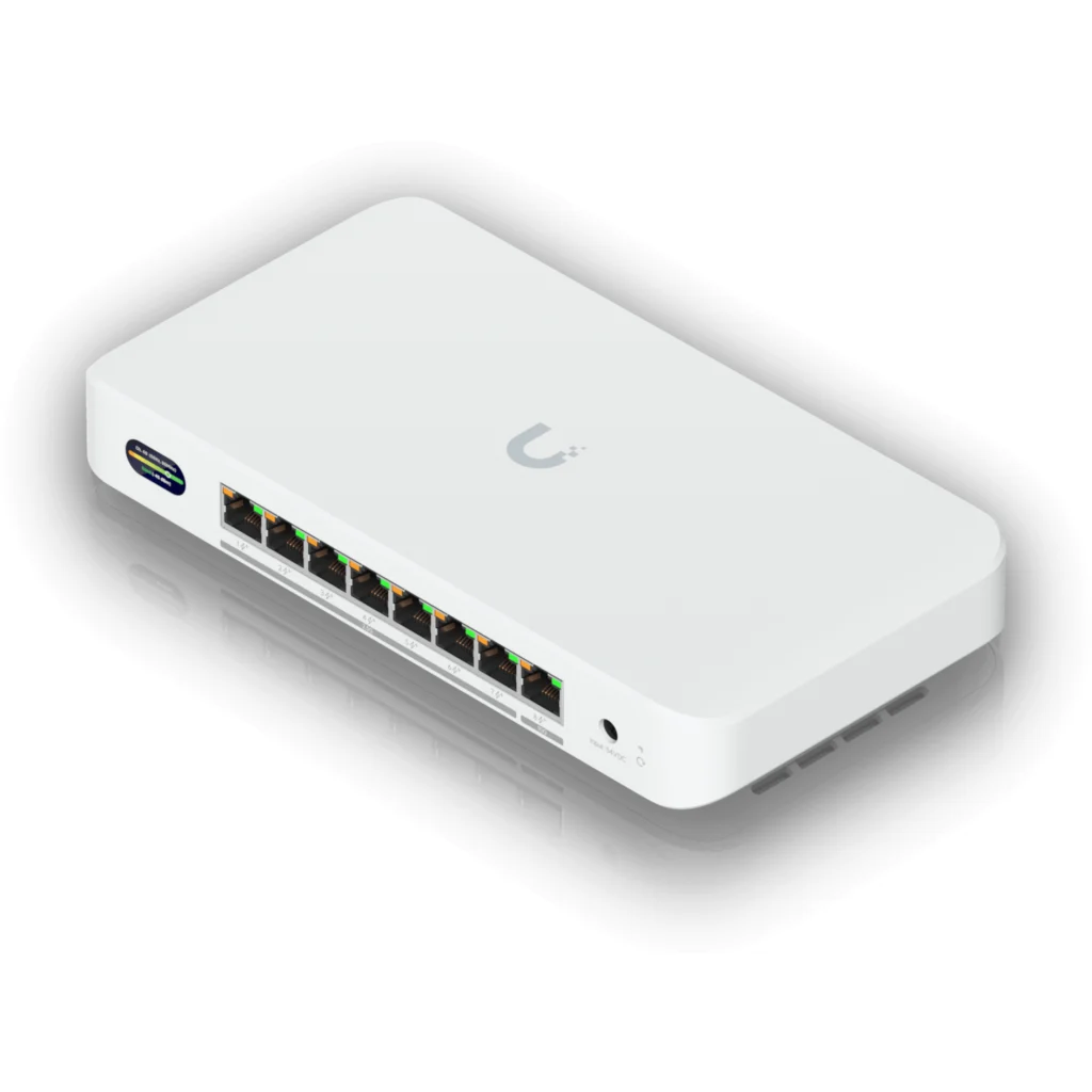 Imagen 6 de UniFi Bridge Switch 8Ports: (1)10GbE (7)2.5GbE PoE+ WiFi7 MIMO 2x2 (6/5GHz) 5.8/4.3Gbps 8dBi 23/26dBm Req: Cable Trebol-C5 modelo 1163