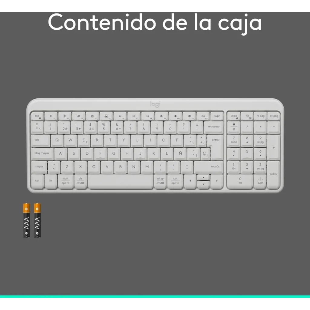 Imagen 2 de 920-013446 TECLADO K250 BLANCO (ESP)