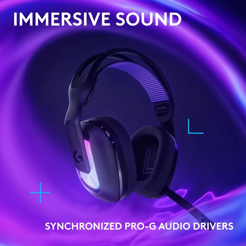 Imagen 3 de Audífonos Gamer Logitech G522, BT Lightspeed Alcance H/30 metros Color Negro