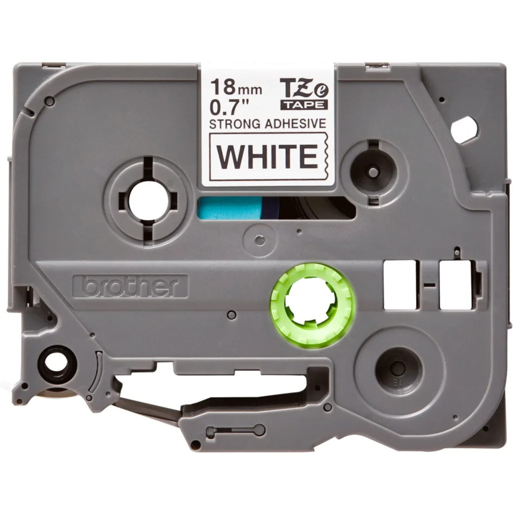 Imagen 2 de Cinta Brother TZE-S241 18mm Adhesivo doble Negro Sobre Blanco