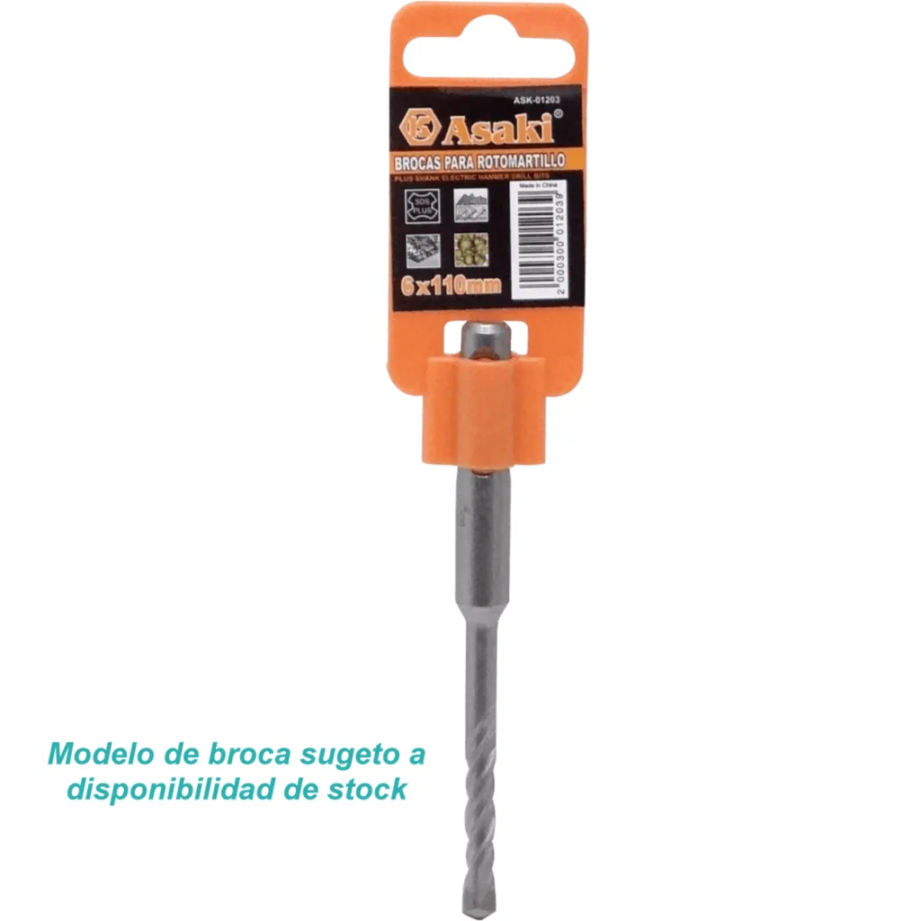 Imagen 2 de 6mm x 110mm Broca Rotomartillo Concreto SDS sim-Hilti