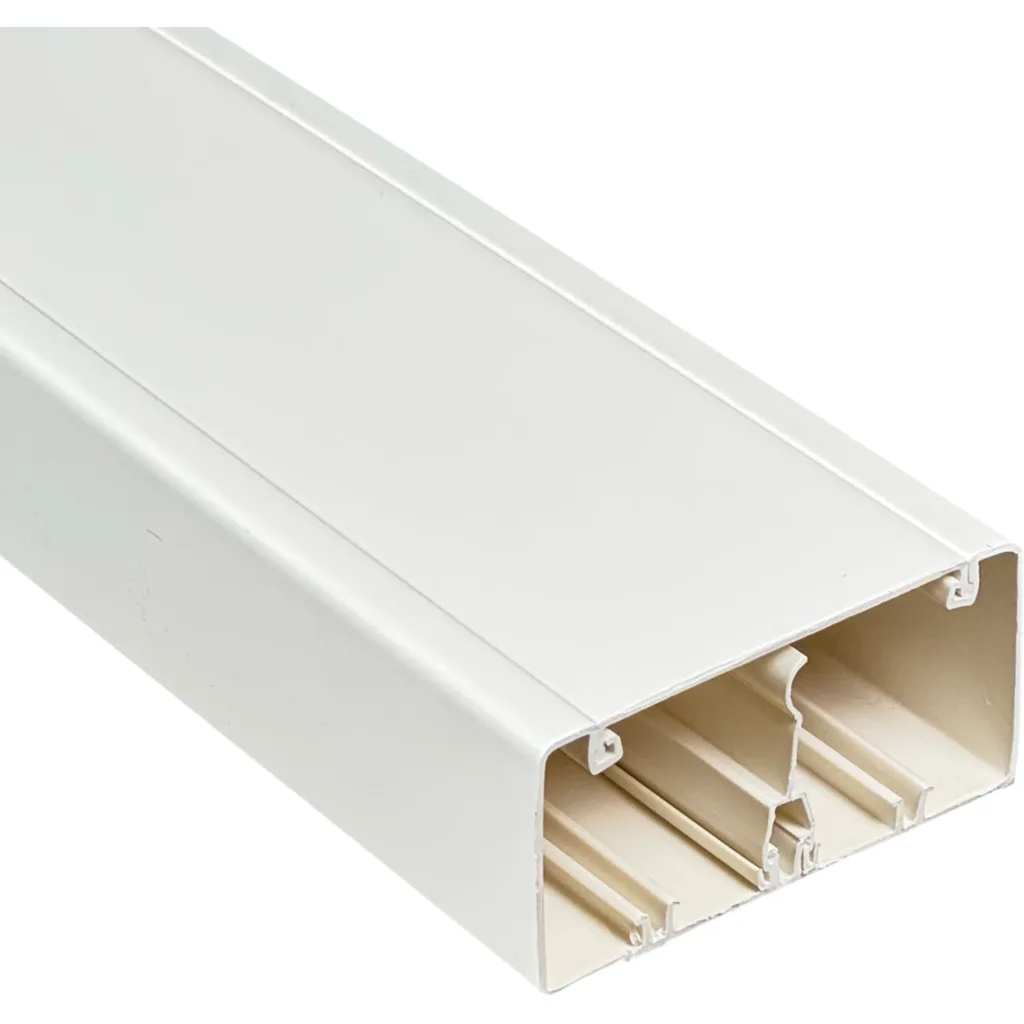 LINKCHIP CANALETA PVC 100X50MM BLANCA SEPARADOR Y TAPA 2MT CC-10050-W.