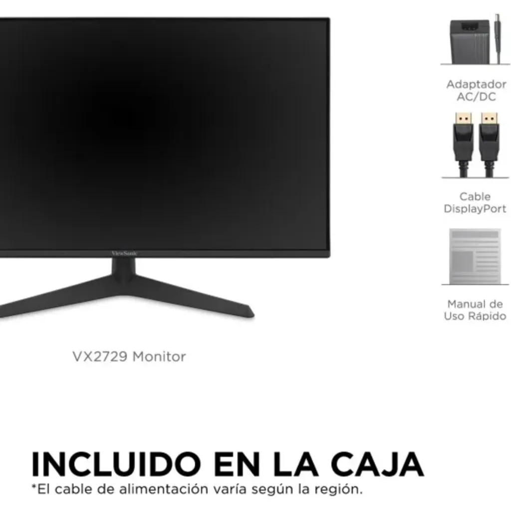 Imagen 5 de Monitor Gamer Viewsonic VX2729 27" FHD 1920*1080 IPS HDMI DP 200Hz 1ms FreeSync