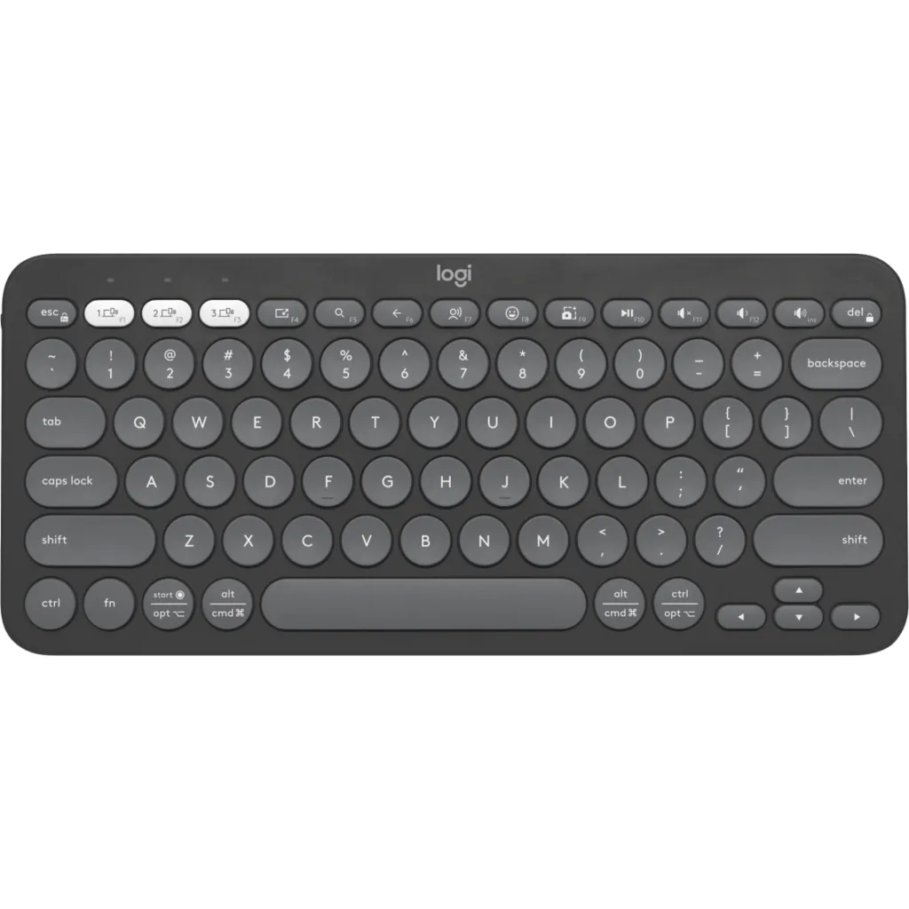Teclado Inalámbrico Logitech Pebble Keys 2 K380s, Bluetooth Tradicional Grafito