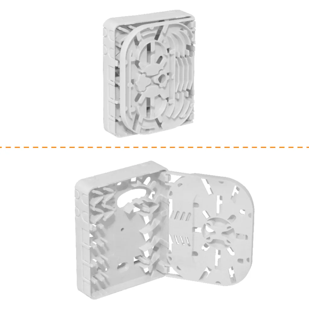 Imagen 2 de Caja Blanca p/Riel-DIN inc-4-Mang 2-CL-Rectang IP20 para Fibra NAP