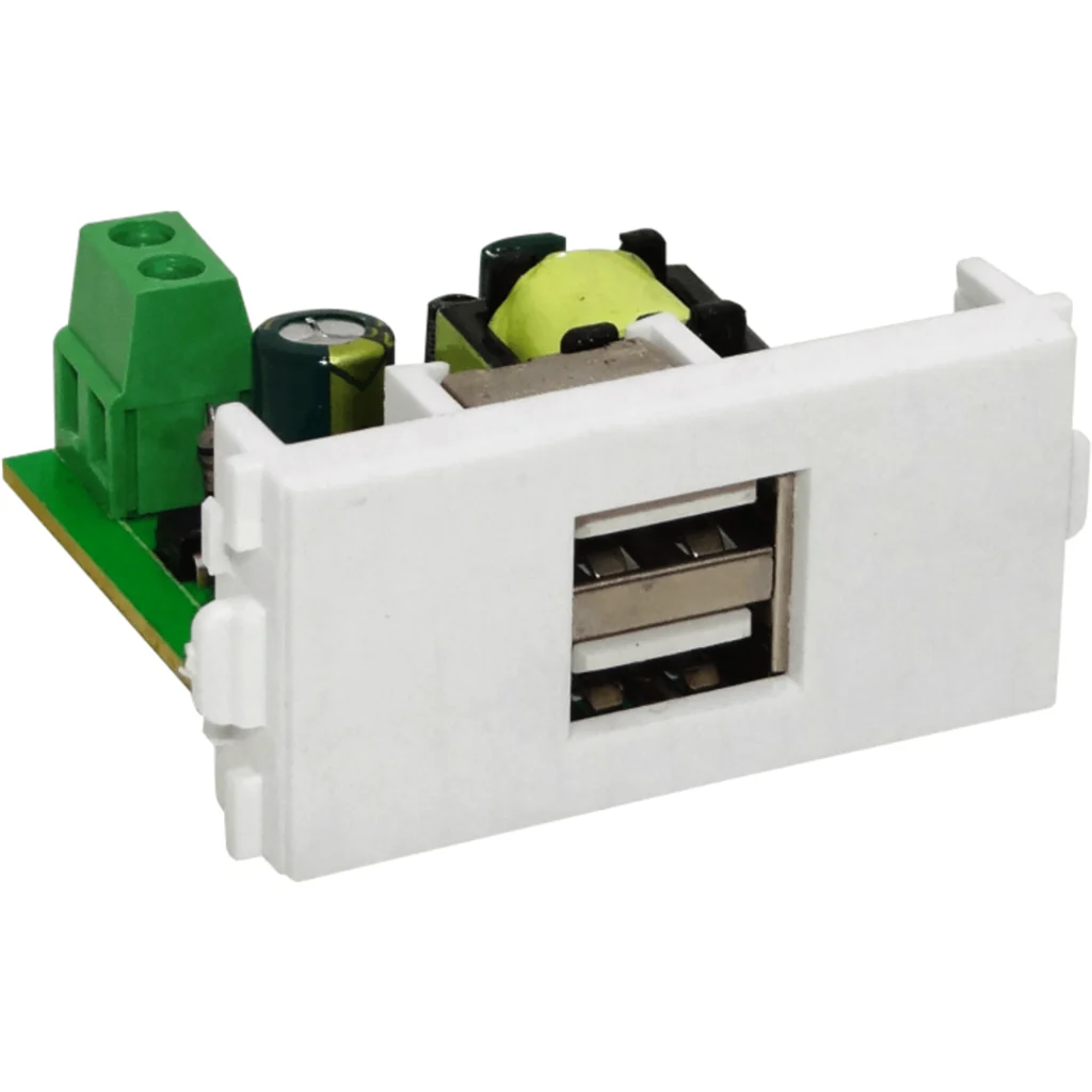 Modulo 2-USB-AH 5V 2,0A 2000mA 10W 100-240VAC p/Multimedia FQ1-FQ2-FQ3