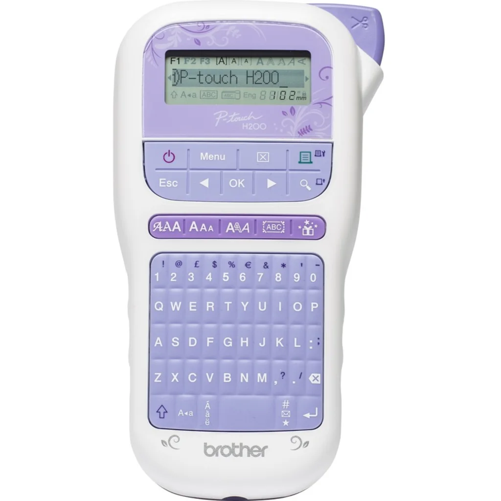 Rotuladora Brother Ptouch PTH200, 20mm/s LCD Teclado QWERTY Núm. 250 Simb Morada