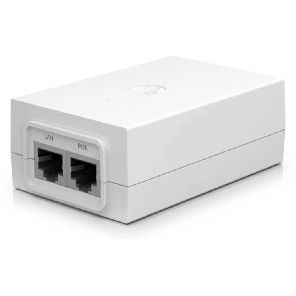 Inyector PoE UBIQUITI POE-24-30W-G-WH Gigabit 24VDC 30W con protección ESD