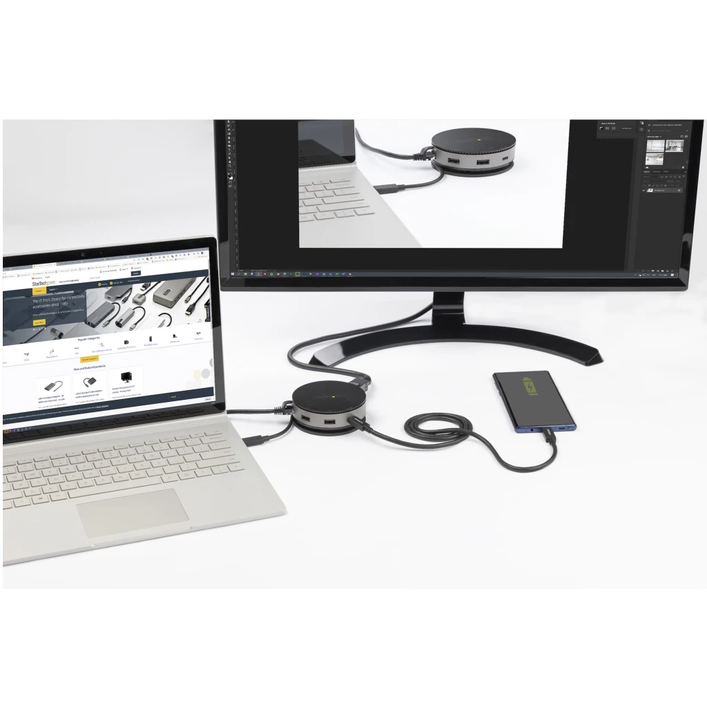Imagen 3 de Docking Station StarTech USB-C a Puertos HDMI DP VGA LAN USB-C USB-A