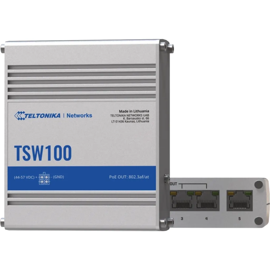 Imagen 6 de Teltonika TSW100  industrial 5-1000 no-admin 4-poe 120W